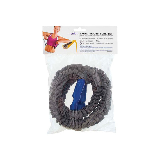 Amila Λάστιχο Gym Tube με Clip και Μανίκι Hard Amila Λάστιχο Gym Tube με Clip και Μανίκι Hard